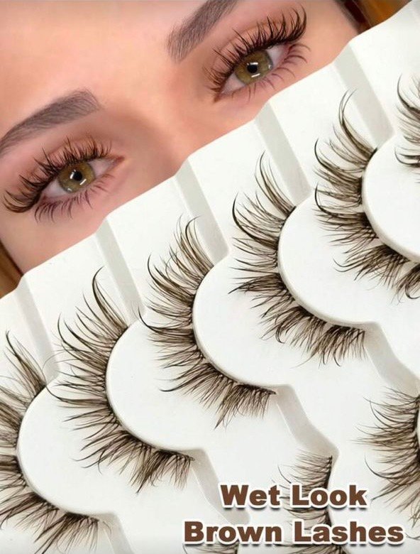 رموش كاملة بني