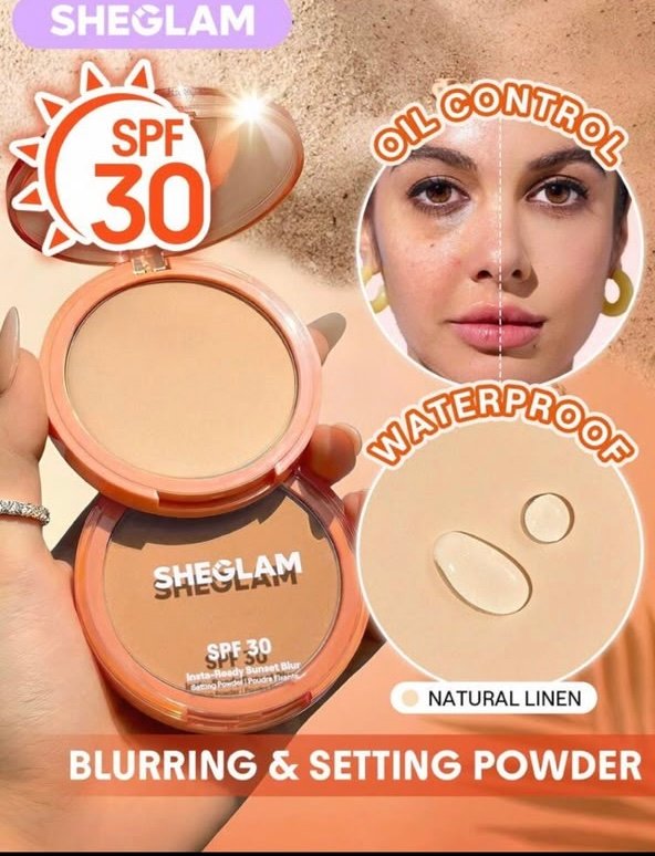 بودرة مضغوطة مع حماية الشمس spf